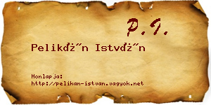 Pelikán István névjegykártya