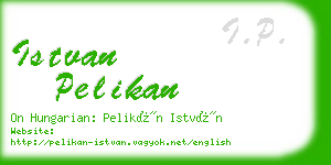 istvan pelikan business card